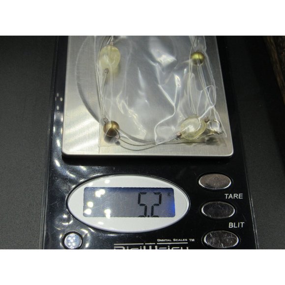 16" Sterling Silver Real Pearl And Quartz Stone Wire Necklace Vintage Minimalist - Picture 7 of 7